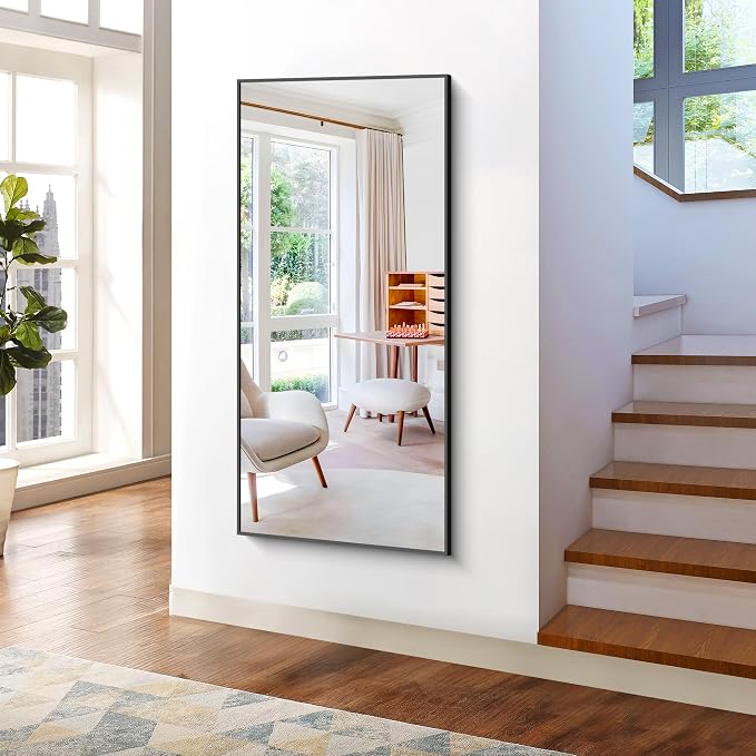 KOCUUY Bathroom Mirror, 30x60 Inch Large Black Mirrors - Image 3