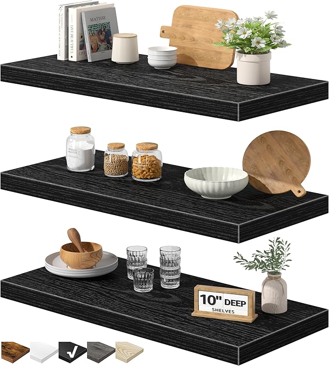 QEEIG 10" Deep Floating Shelves by QEEIG