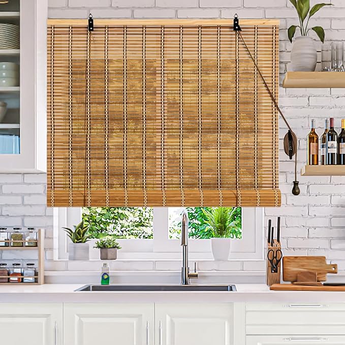 35x48 Inch Bamboo Blinds for Interior Windows, Light-Filtering & Privacy - Image 3