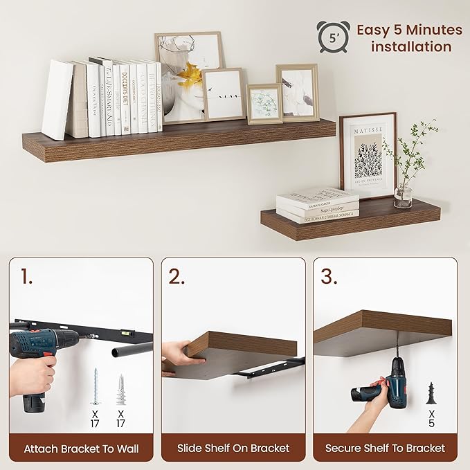 Vivelove Farmhouse Floating Shelves - Image 8