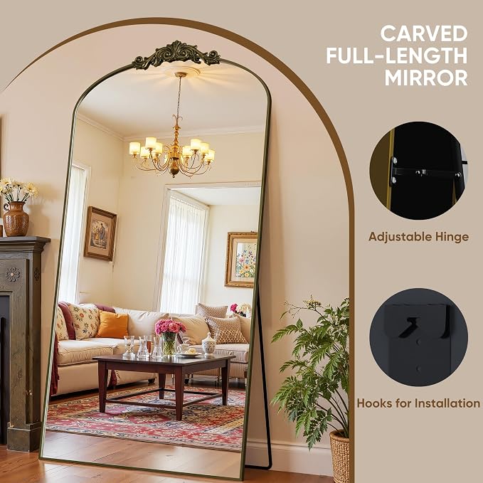 Antok Arched Full Length Mirror, Full Body Mirrors - Image 5