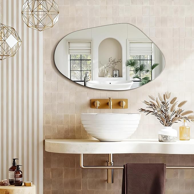 FICTOR Irregular Asymmetrical Wall Mirror, Living Room, Dining Room - Image 6