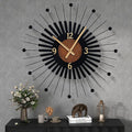 22 Inch Modern Sunburst Wall Clock Battery Operated, Silent Quartz Movement by XGGJWW
