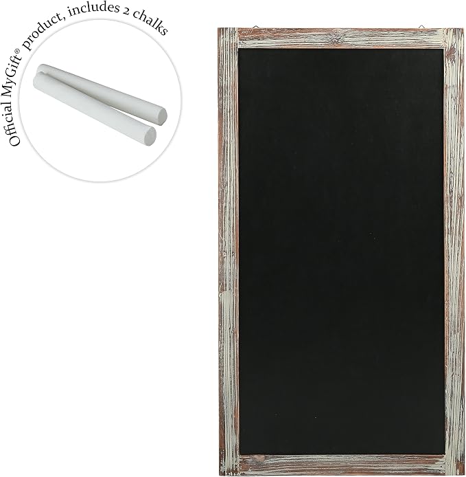 MyGift 35-Inch Wall-Mounted Chalkboard Sign, Vertical/Horizontal Hanging - Image 6