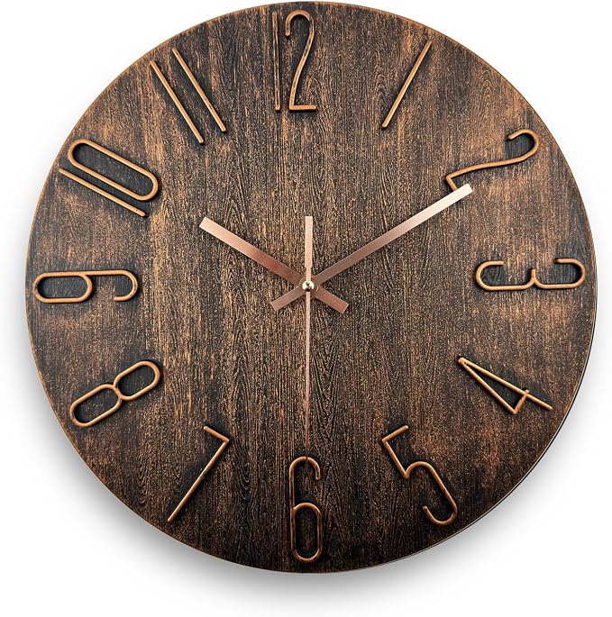 Wall Clock, Silent Clock, Wall Clocks Battery Operated， 12 inch Modern Wall by Fapugh