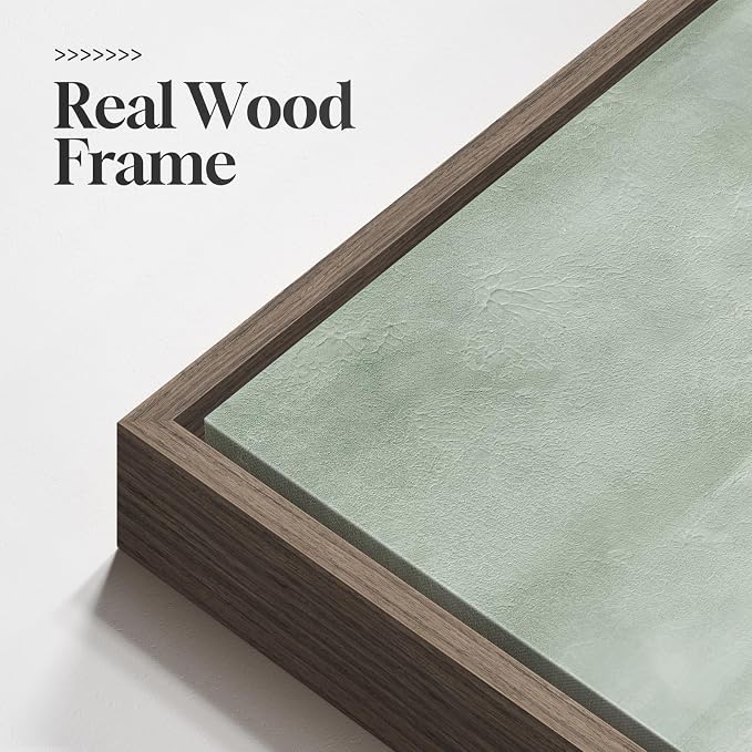 Large Framed Green Abstract Wall Art, Modern Minimalist Sage Green Canvas - Image 5
