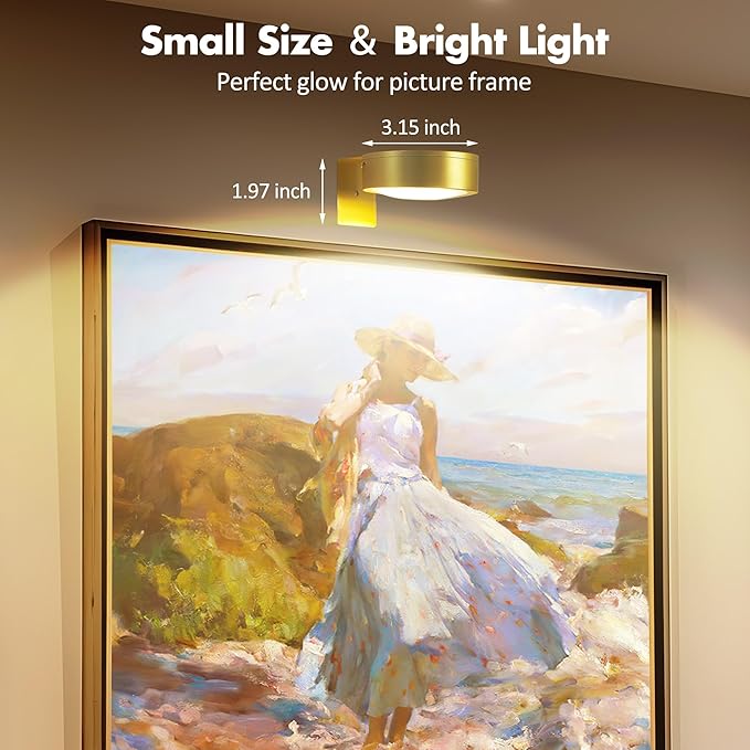 6Pcs Battery Operated Picture Light, Magnetic Led Painting Light - Image 4