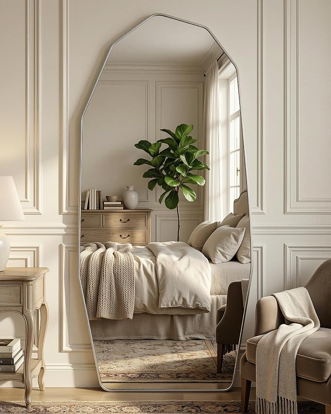 Antok Full Length Mirror, Free Standing Wall Mounted or Leaning Full Body Mirror - Image 3