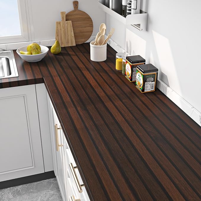 FunStick 16"x240" Peel and Stick Wallpaper Wood Slats Self Adhesive Wall Paper - Image 6