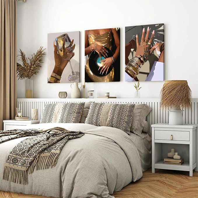 Black Girl Wall Art Set of 3 - Image 4