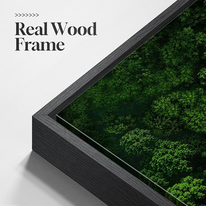 Large Framed Green Forest Wall Art - Image 5