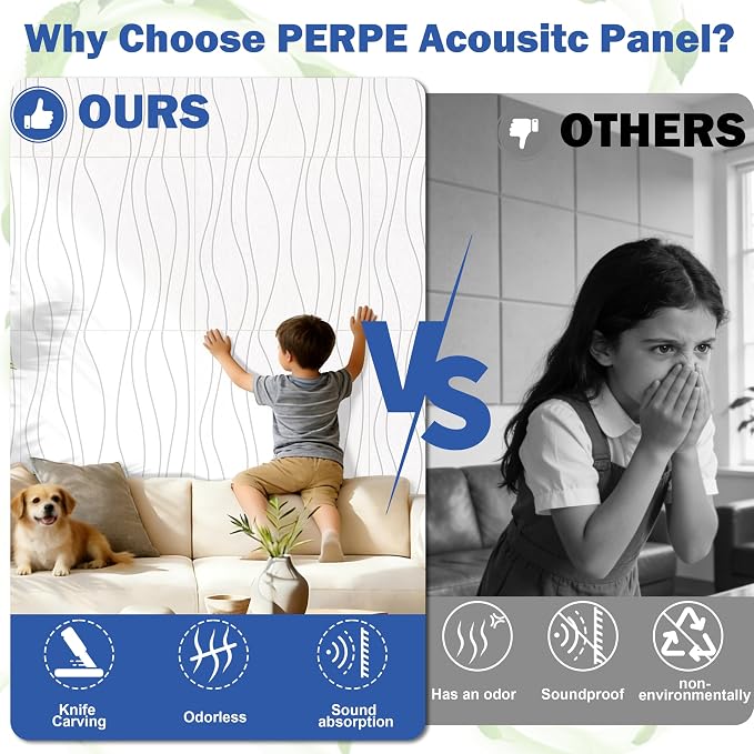 6 PCS Acoustic Panels, 23.6x23.6'' Self-Adhesive Soundproof Wall Panels - Image 6