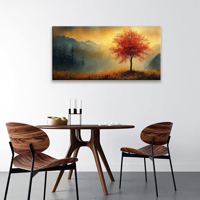 Suconvng Modern Canvas Art Wall Decor Tree Painting Aesthetic Home Decorations - Image 4