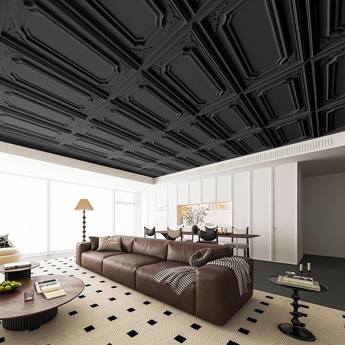 Art3dwallpanels 12 Pack Drop Ceiling Tiles, 2x4 Ft PVC Decorative 3D Wall Panel - Image 4