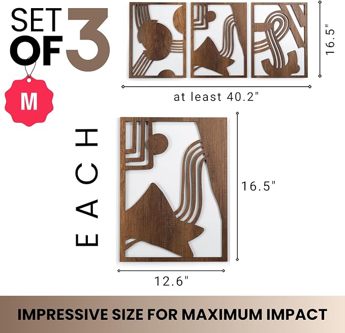 qmmp Modern Wooden Wall Sculptures - Image 5