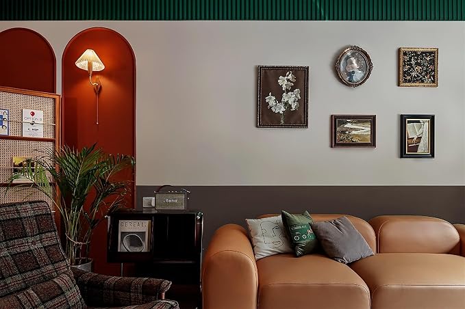 Dimoon 236.2''x17.7''Coffee Brown Peel and Stick Wallpaper Contact Paper Modern - Image 9