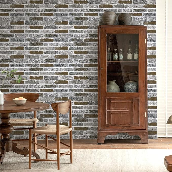 COMSTICKC 3D Faux Brick Wall Panel Peel and Stick, DIY UrltraLight PVC Self - Image 6