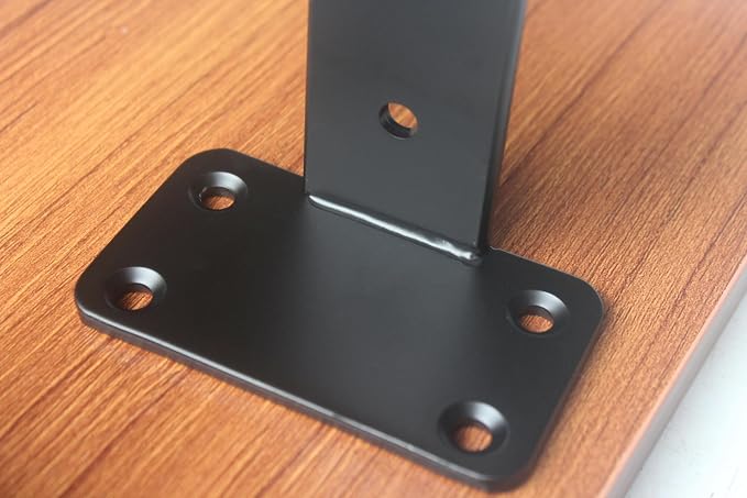 10 Pack - 4 inch Black Hidden L Shelf Bracket Iron Floating Shelf Brackets - Image 6