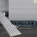 OUZUGIE WPC Acoustic Slat Wall Paneling, Living Room, TV Background, Study Room by OUZUGIE