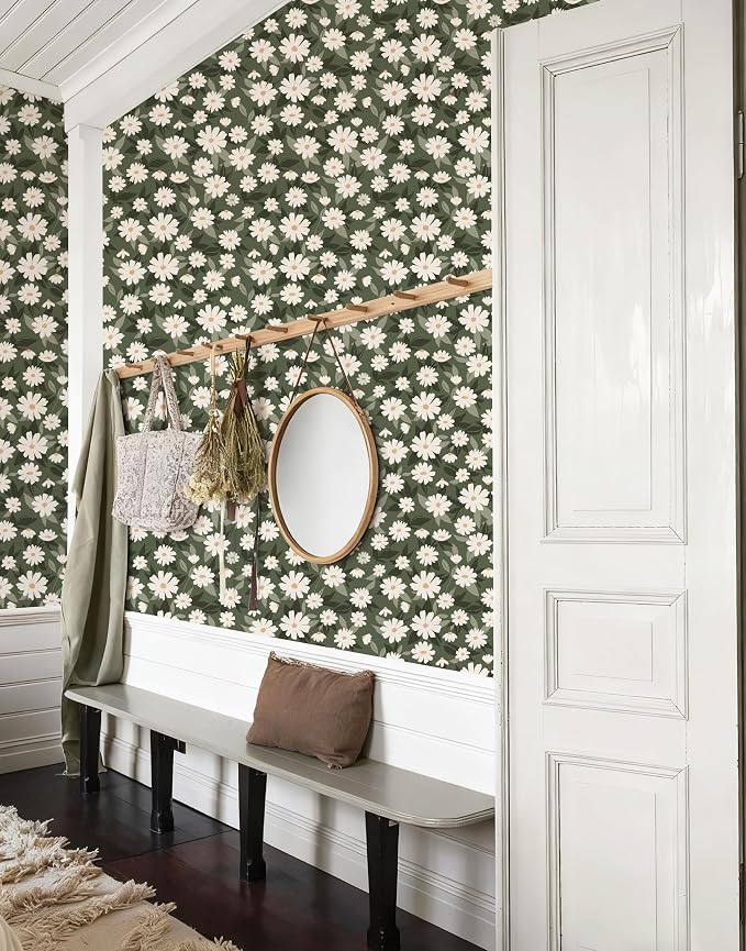 Floral Wallpaper Peel and Stick, 17.3‘’×78.7‘’ - Image 3