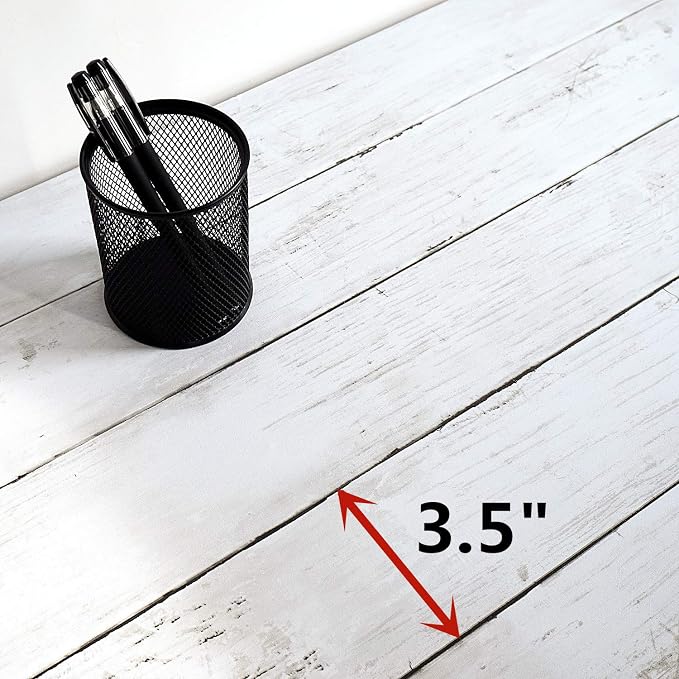 CiCiwind 82Ft×17.7In White Grey Wallpaper Wood Peel and Stick Wall Paper - Image 6