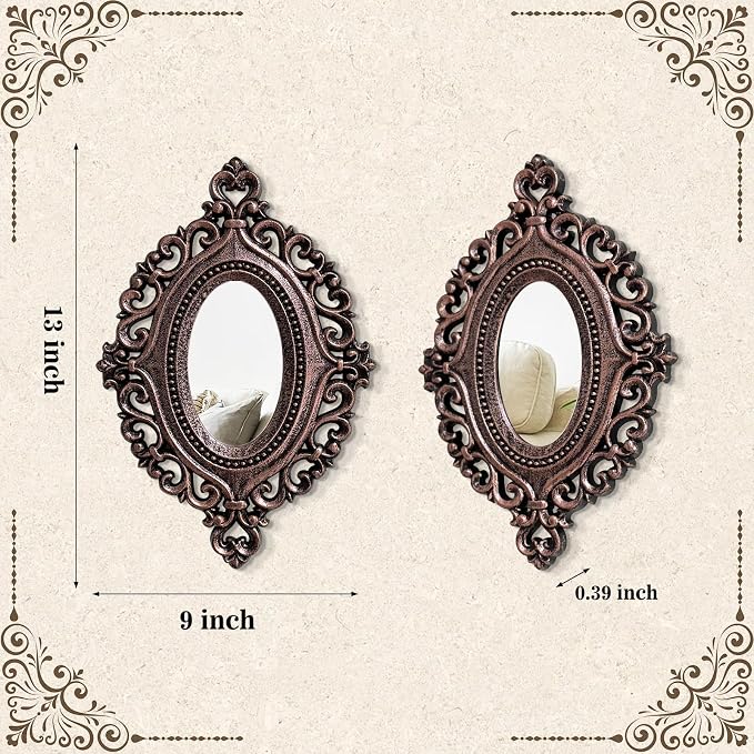 ZEXUIRU 4 Set. Rustic Wall Mirrors - Image 6