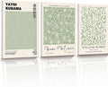 HesenDot Green Botanical Framed Wall Art Set, 12x16in Matisse William Morris by HesenDot
