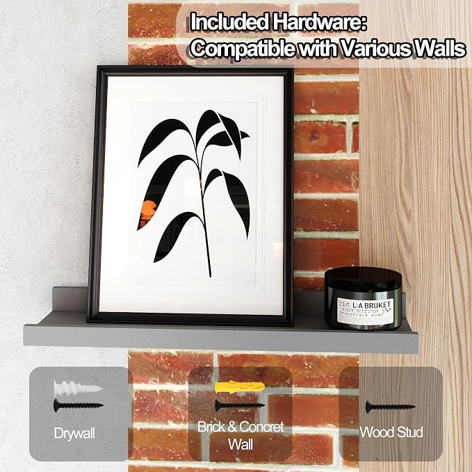 Floating Shelves for Wall Decor, Wall Mounted Wood Storage Shelf for Bedroom - Image 6