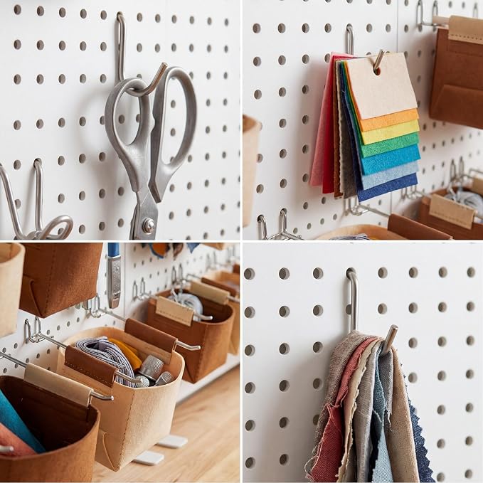 Spampur Peg Board, 4 Pack Metal PegBoard Organizer - Image 6
