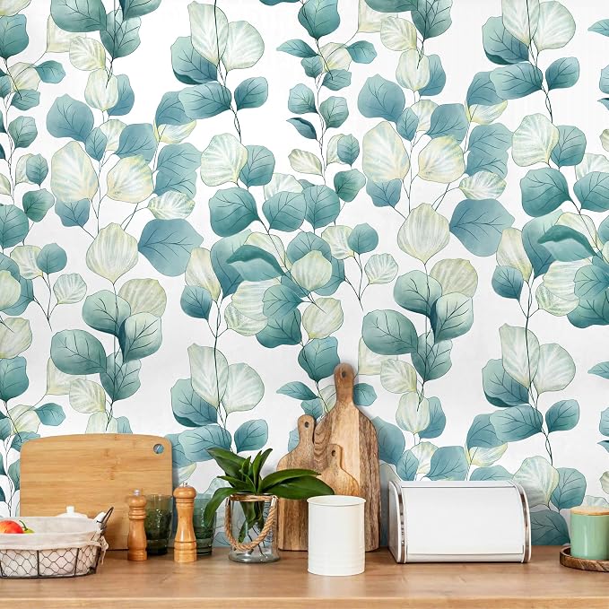 Timeet Peel and Stick Wallpaper Boho Leaf Contact Paper Removable Self Adhesive - Image 2