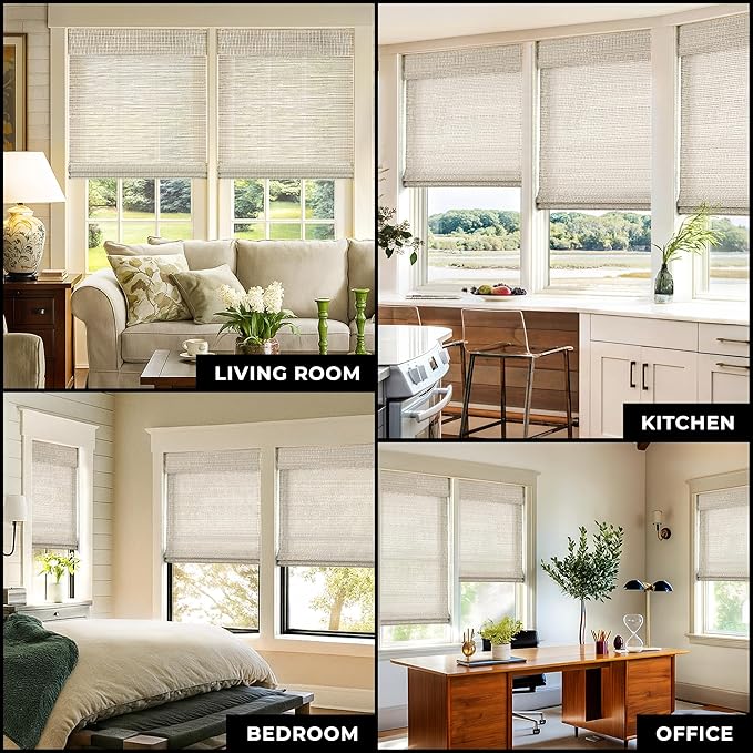 UNISHADES Cordless Bamboo Roman Shades - Image 5