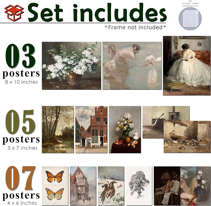 LANCHI95 15PCS Vintage European Gallery Wall Art Set, Classic French Country - Image 2