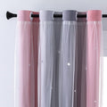 XiDi Curtains for Bedroom Decor, Rainbow Pink-Grey-34-45 by Addsomecolortolife