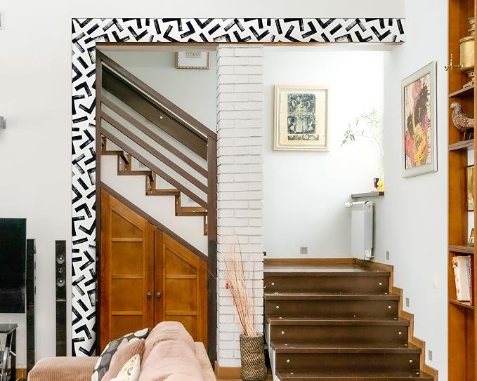 FLFK Black and White Design Wallpaper Border - Image 3