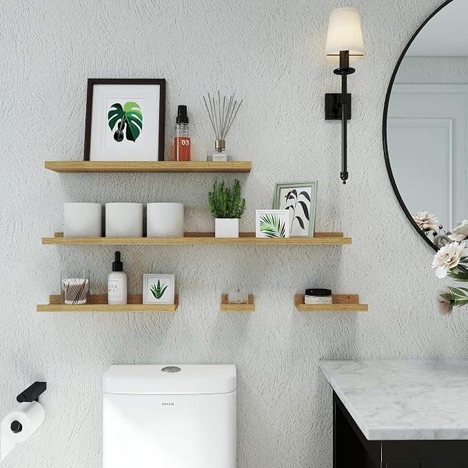 Floating Shelves for Wall Decor, Long Wall Mounted Storage Shelf for Bedroom - Image 4