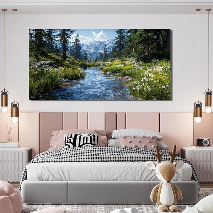 Canvas Wall Art Decor Green Nature Wall Art Prints Artwork - Image 5