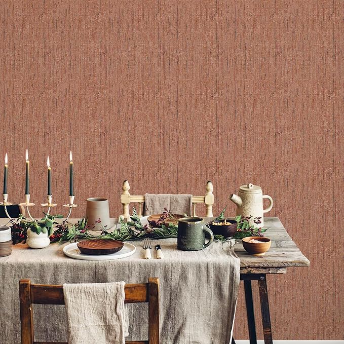 JiffDiff Woven Wallpaper Peel and Stick 17.3" x 400" Colorful Paint Grasscloth - Image 2