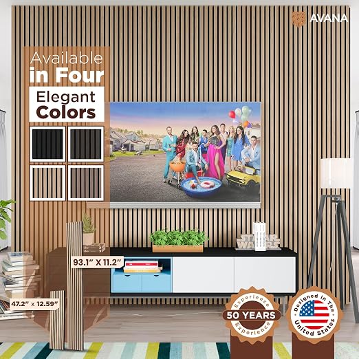 Avana Acoustic Wood Wall Panels – 93.2x11.25 Inch Panels – Fits 94x12 Layout – - Image 7