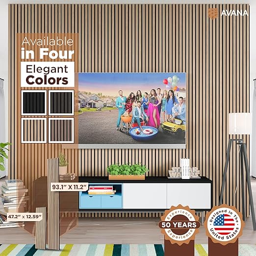 Avana Acoustic Wood Wall Panels – 93.2x11.25 Inch Panels – Fits 94x12 Layout – - Image 7