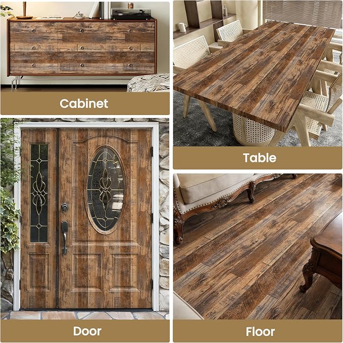 TANONE Wood Contact Paper Kitchen Peel and Stick Wallpaper, Self Adhesive - Image 7