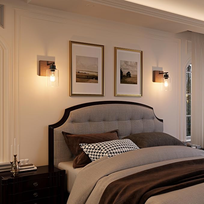 Battery Operated Wall Sconce Set of 2, Easy Install Dimmable Wireless Wall Lamps - Image 6