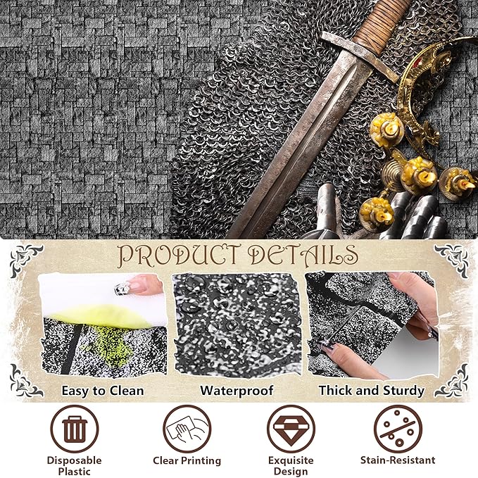 Kochorie 100 Ft x 54 Inch Stone Wall Tablecloth Roll - Image 3