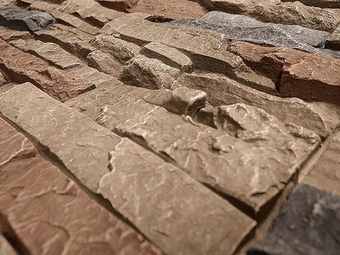 GenStone Faux Stacked Stone Panel 41" x 11.25" in Desert Sunrise Color - Image 3