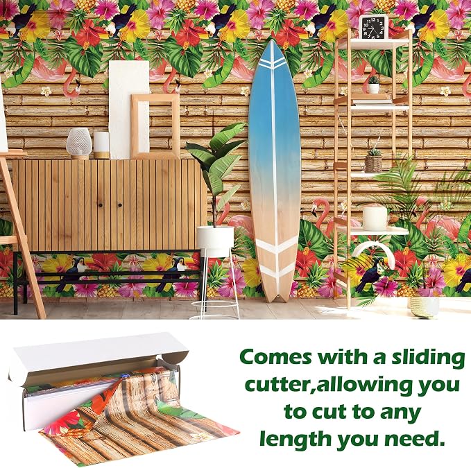 Kochorie 100 Ft X 54 Inch Hawaiian Luau Party Tablecloth Roll - Image 6