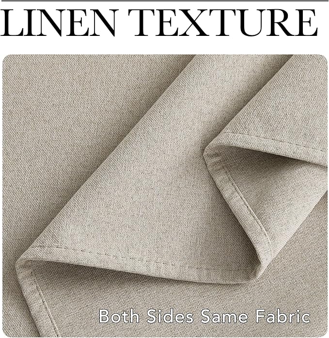 NICETOWN Linen 100% Blackout Insulated Patio Curtain 84" Long Burg, 1 Panel - Image 7