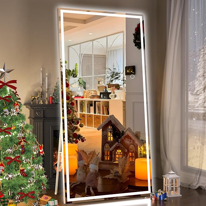 Hasipu Full Length Mirror with Lights, Full Body Dressing Hanging Mounted Mirror - Image 7