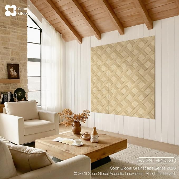 Soon Global Acoustical Wall Panels, 6-Piece 23.62 X 23.62 Inches Art Acoustic - Image 2