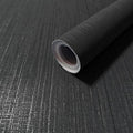 Dviolet Black Grasscloth Textured Fabric Contact Paper by Dviolet