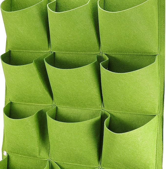 ZOENHOU 2 Pack Total 36 Roomy Pockets Green Vertical Garden Planter, - Image 5