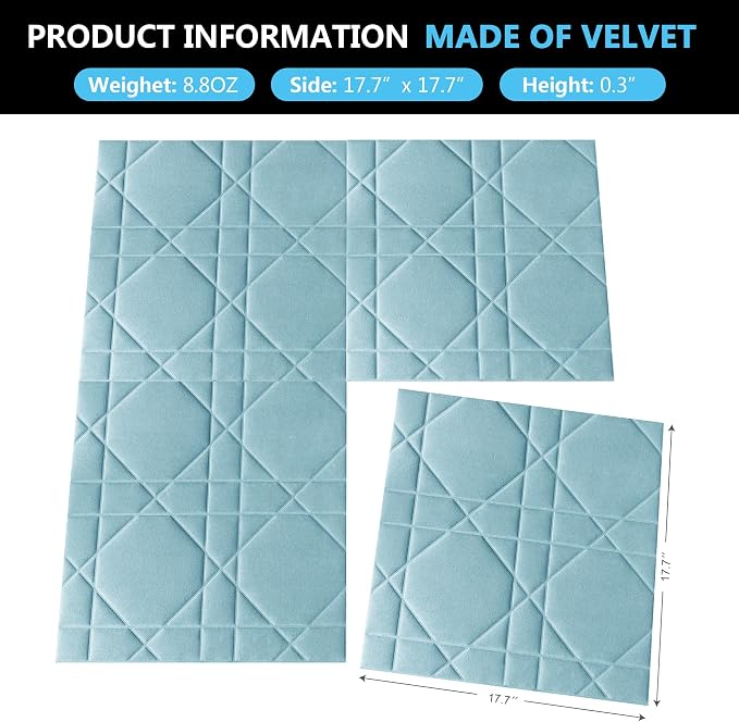Velvet 3D wall Panels for Interior wall Decor Peel and Stick, Soundproof - Image 7